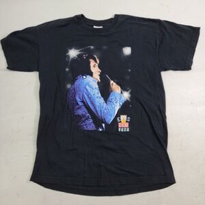 Vintage‎ 2003 Elvis Presley The Concert Tour Music Two Sided Men's T-Shirt Sz L
